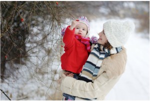 Mom and Baby winter